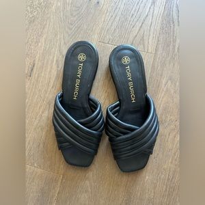 Tory Burch Kira Leather slides/sandals - Black size 8